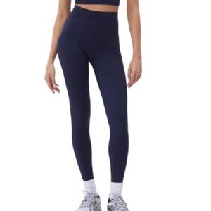 Ekouaer Leggings Navy Blue Ankle Straps